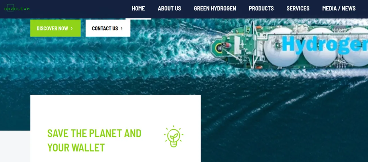 Website UI/UX Landing Page Design for GH2 Clean