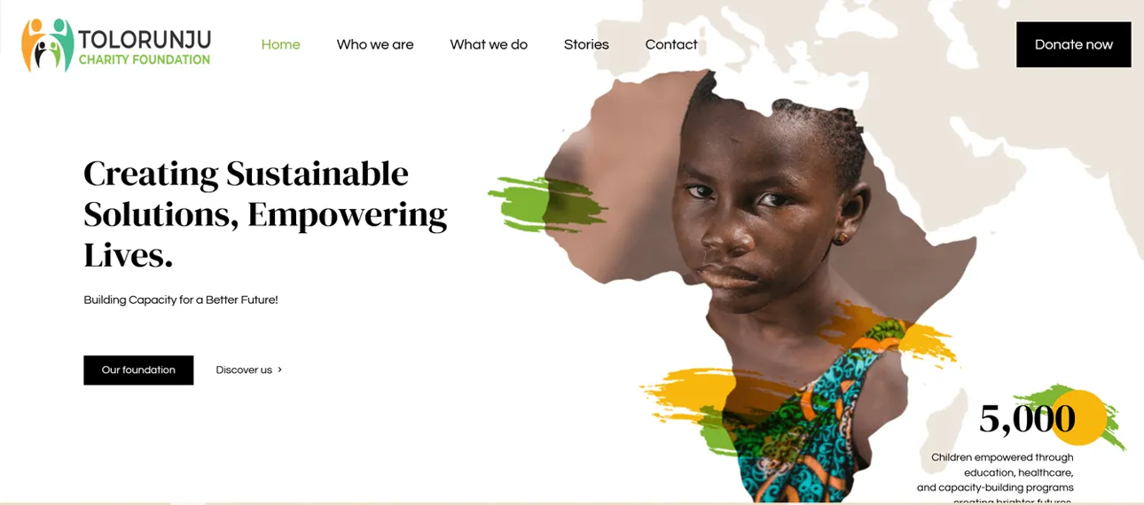 Tolorunju Charity Foundation Ecommerce Website